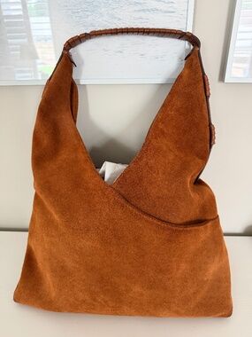 Stardust Suede Leather Hobo Bag AIMEE
